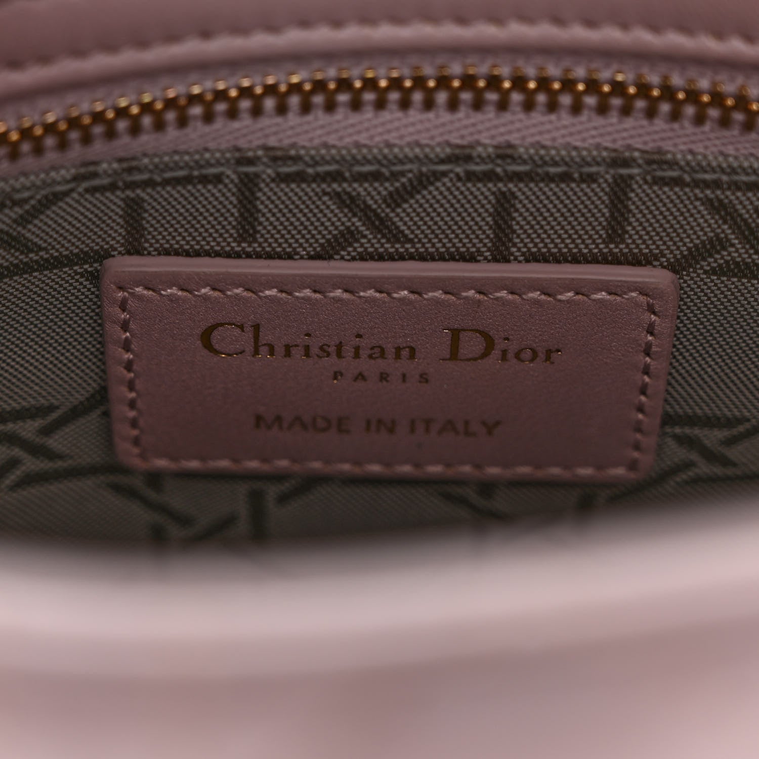 Christian Dior Metallic Lambskin Cannage Mini Lady Dior Lotus 6 of 9