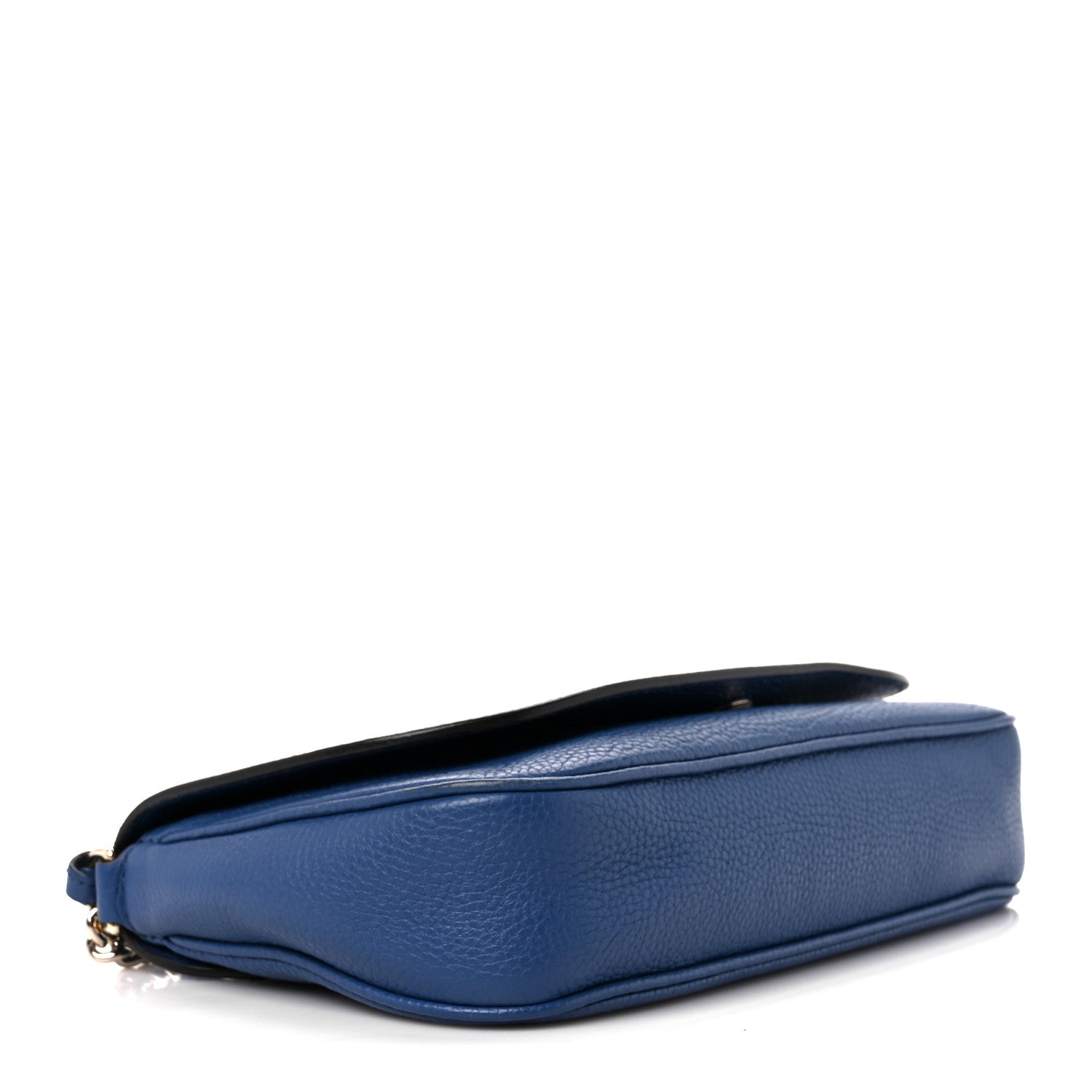 Gucci Pebbled Calfskin Medium Soho Flap Crossbody Caspian 4 of 12