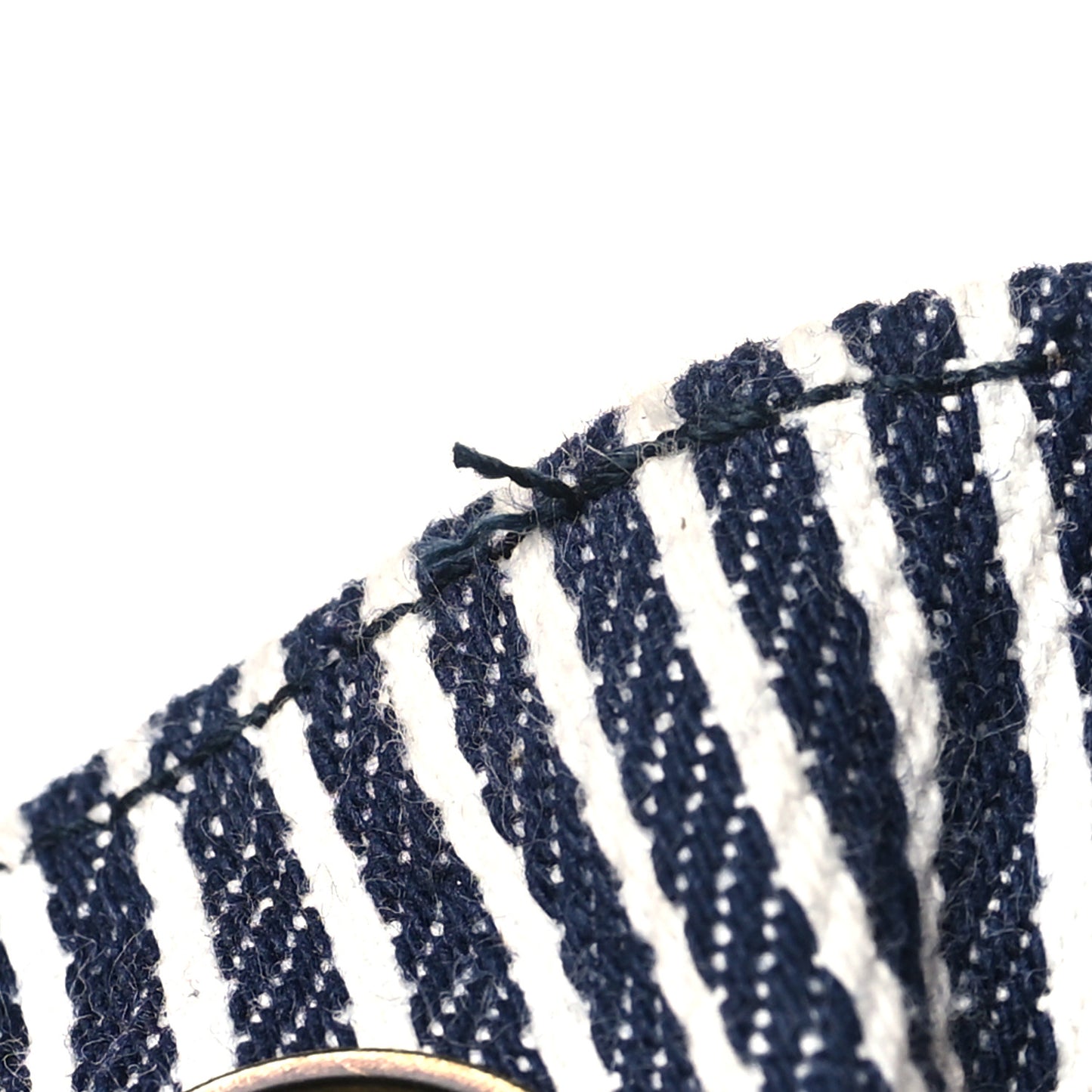 Canvas Striped Nano Joe Bucket Bag Deep Marine Cream