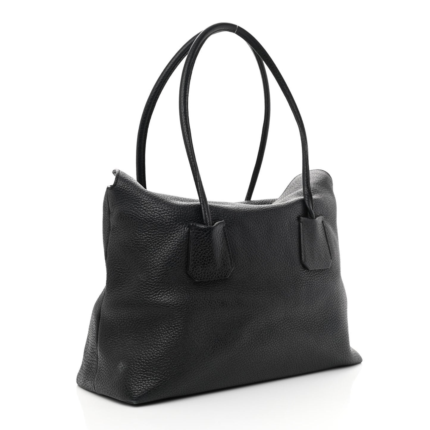 London Grainy Calfskin Medium Baynard Tote Black