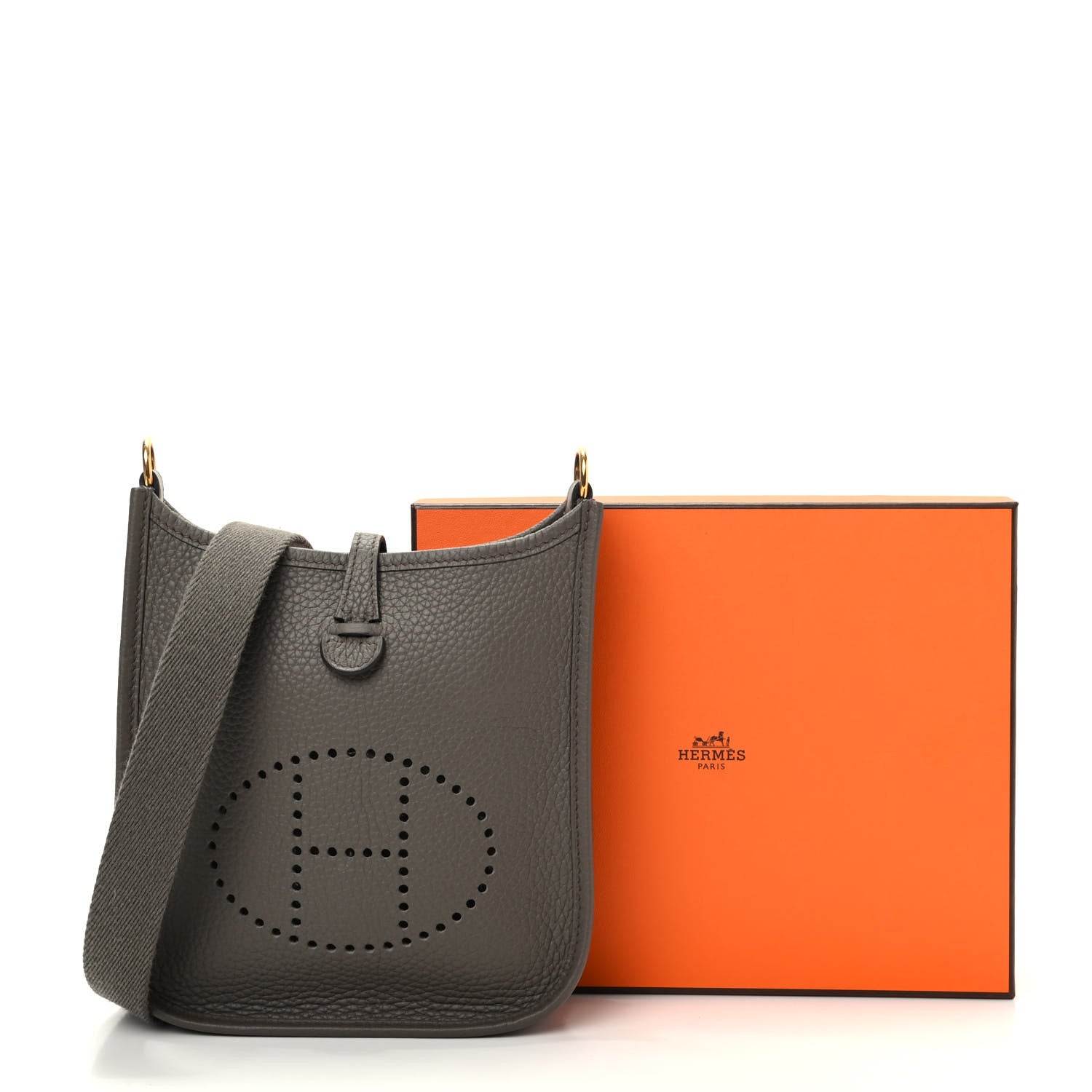 Hermes Taurillon Clemence Evelyne TPM Etain 9 of 9