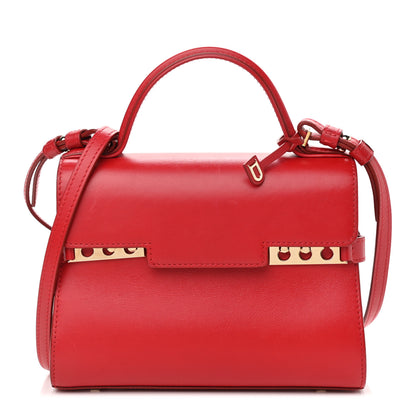 Delvaux Calfskin Mini Tempete Satchel Red 1 of 10