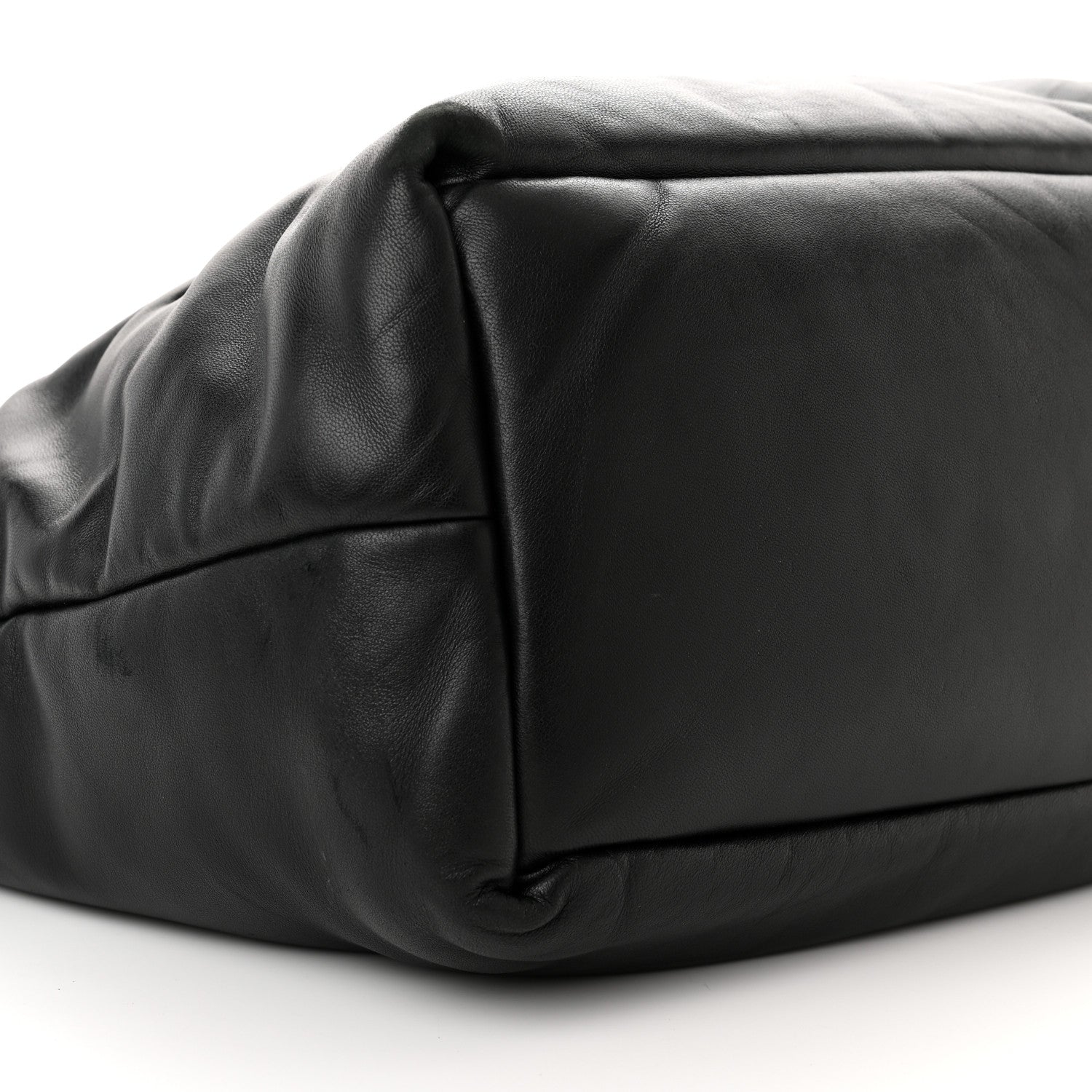 Saint Laurent Lambskin Wide Puffer Tote Black 9 of 13