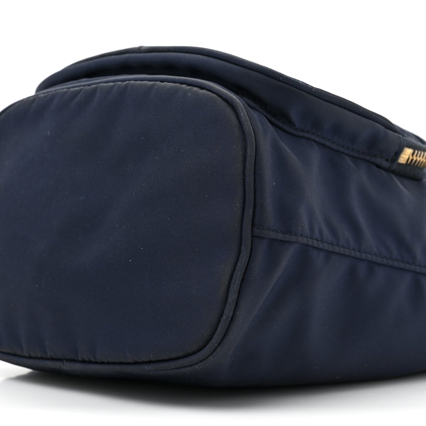 Saffiano Tessuto Nylon Mini Bucket Crossbody Bag Navy