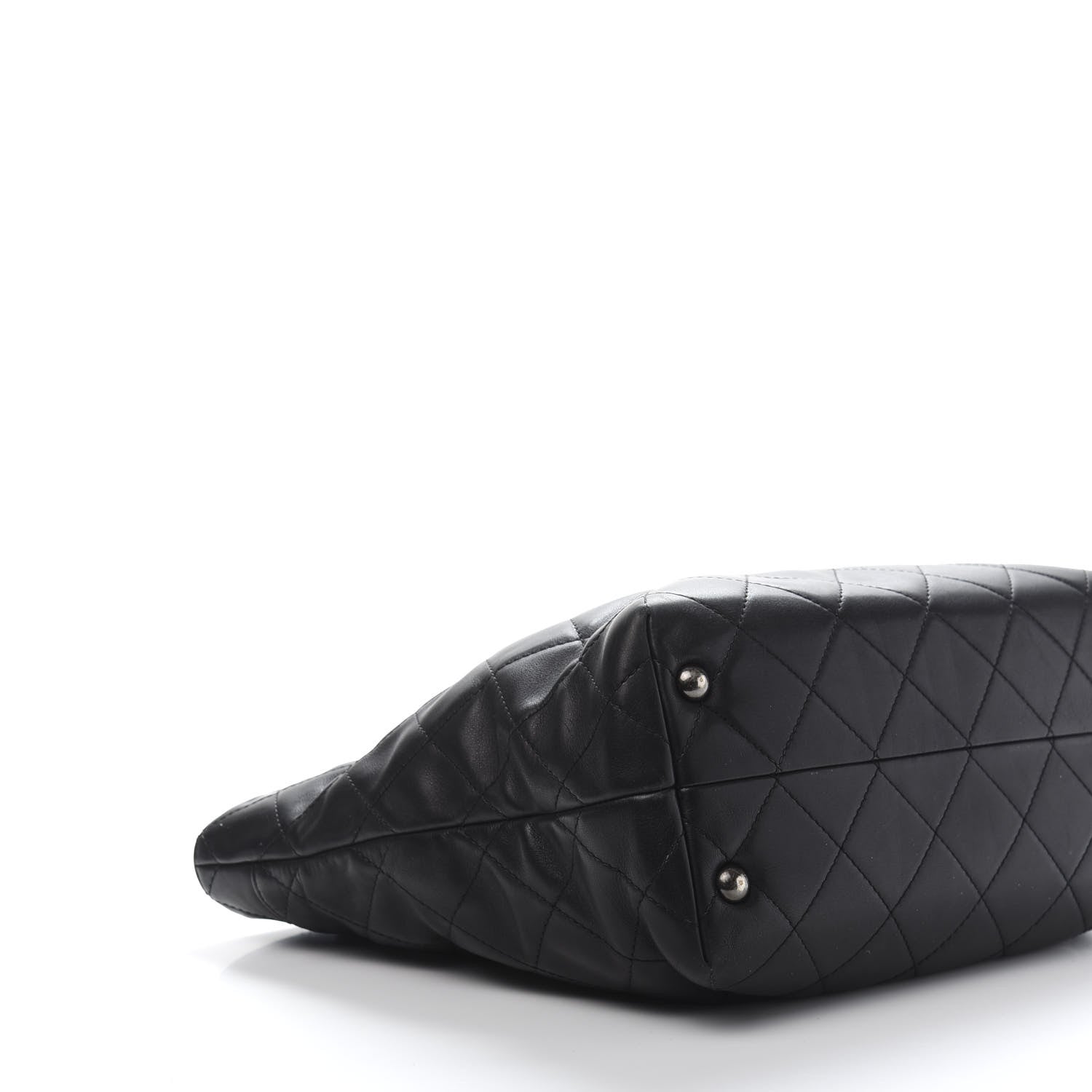 Chanel Calfskin Quilted Large Shopping In Chains Tote Black 8 of 12