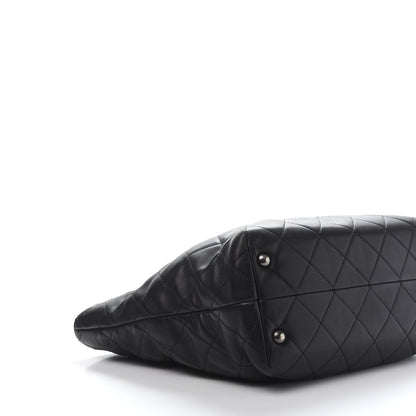 Chanel Calfskin Quilted Large Shopping In Chains Tote Black 8 of 12