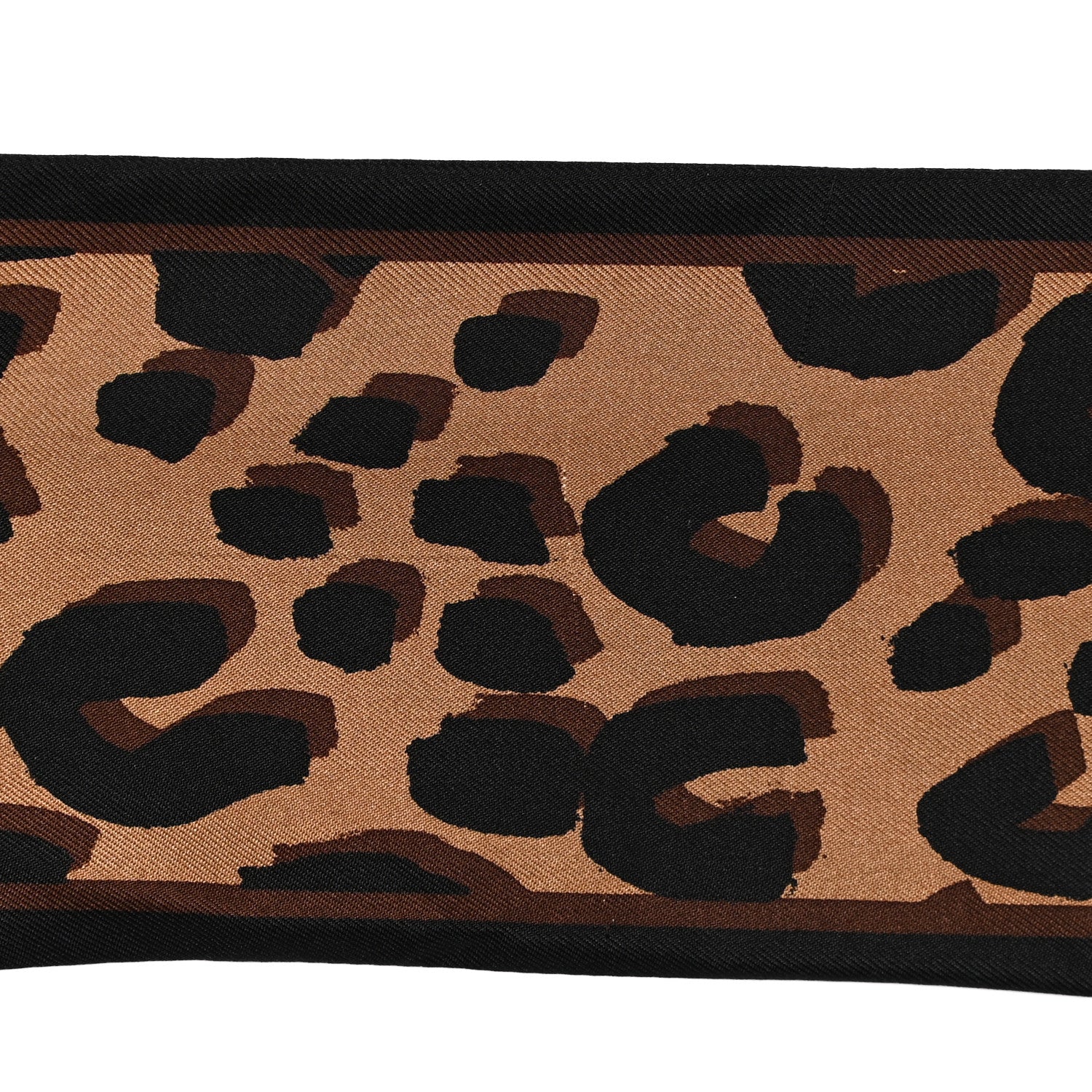 Louis Vuitton Silk Leopard Bandeau Scarf Marron 6 of 8