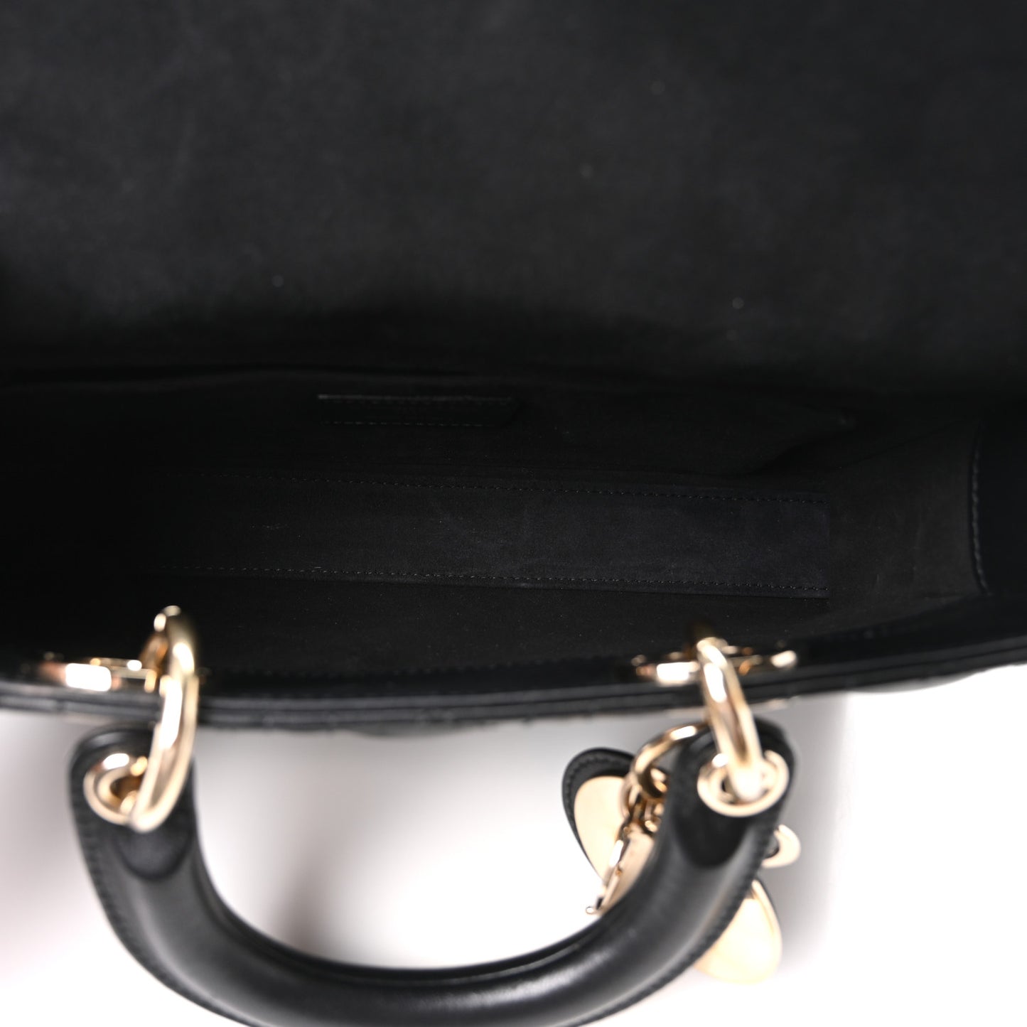 Lambskin Cannage Medium Lady D-Joy Black