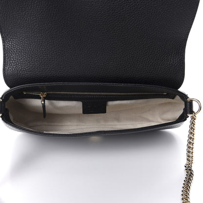 Gucci Pebbled Calfskin Medium Soho Flap Crossbody Black 6 of 11
