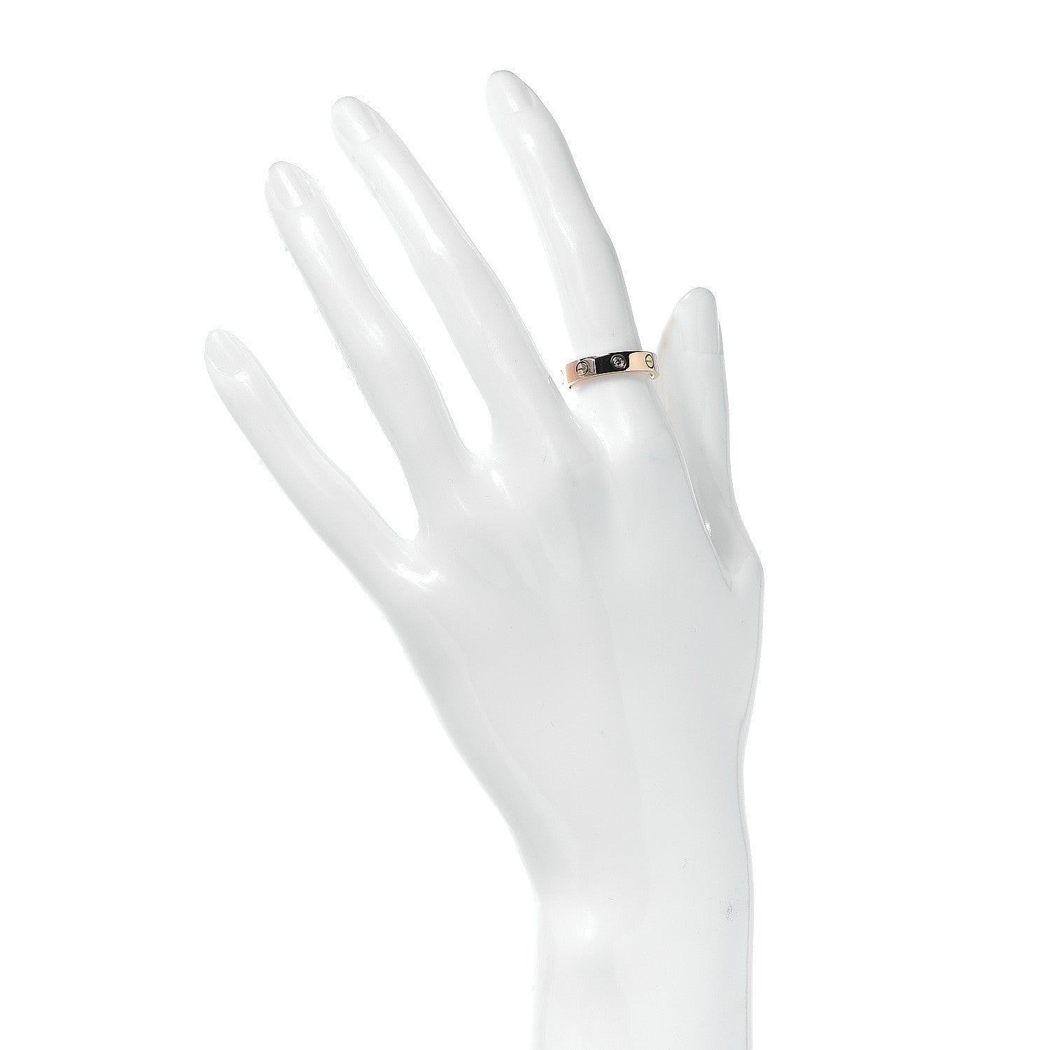 Cartier 18K Pink Gold Diamond 3.5mm LOVE Wedding Band Ring 51 5.75 2 of 4