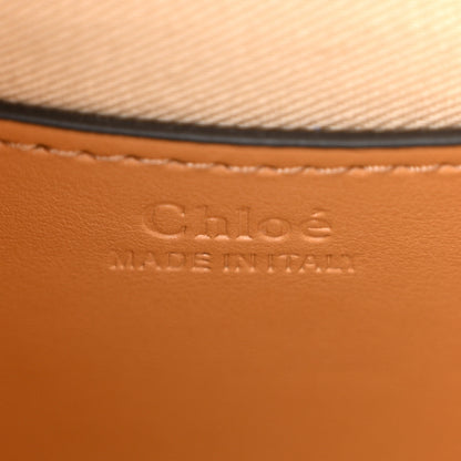 Chloe Calfskin Watersnake Embossed Small Tess Bag Brown Multicolor 6 of 9