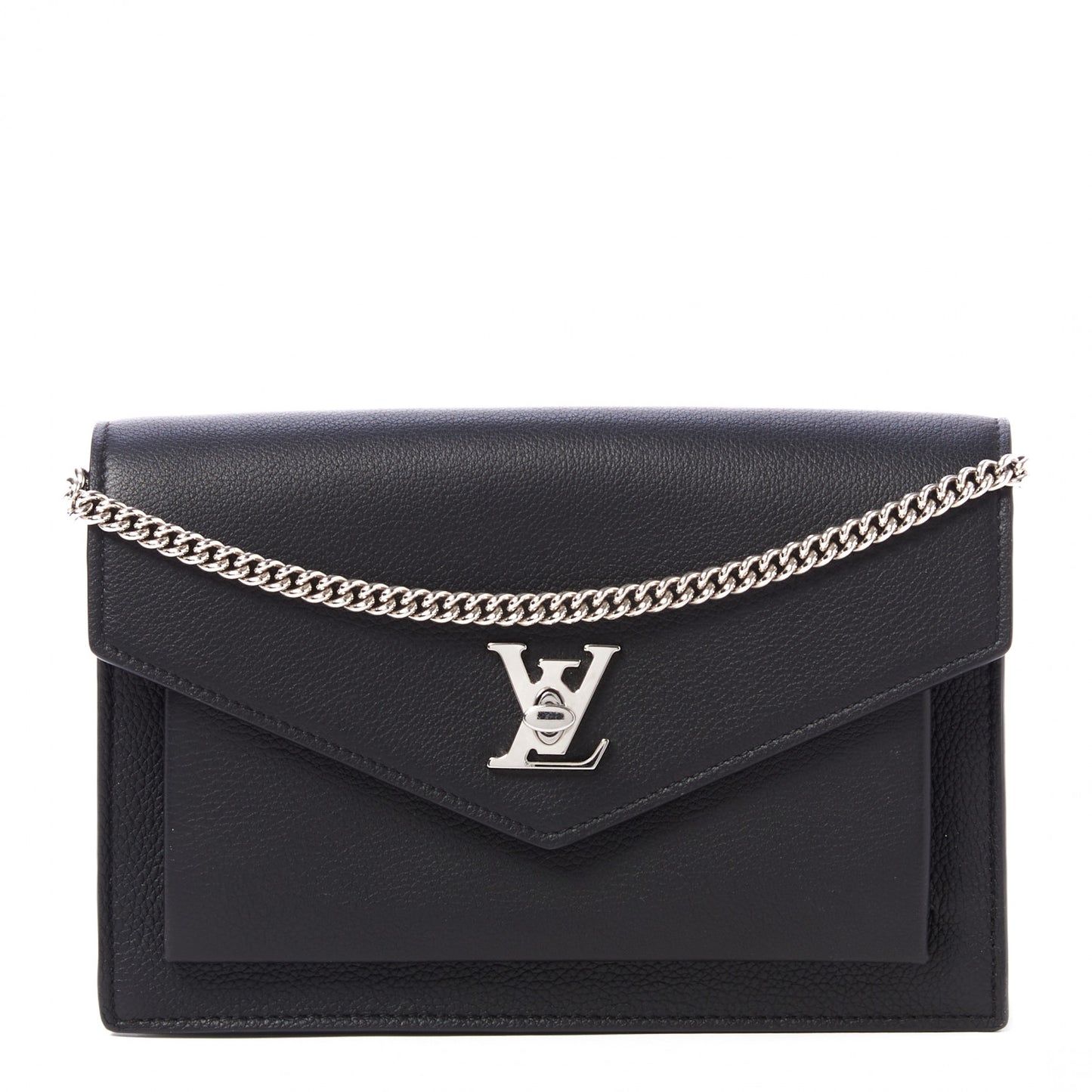Soft Calfskin My Lockme Chain Pochette Black