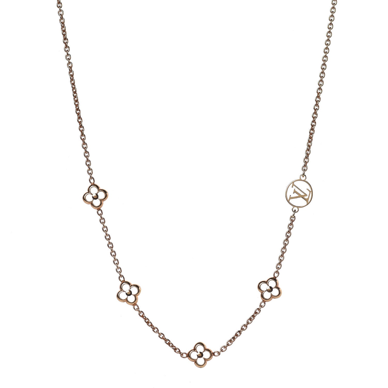 Louis Vuitton Flower Full Necklace Gold 1 of 7