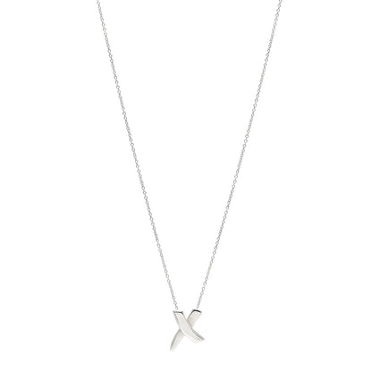 Tiffany Sterling Silver Paloma Picasso Graffiti X Pendant Necklace 1 of 4