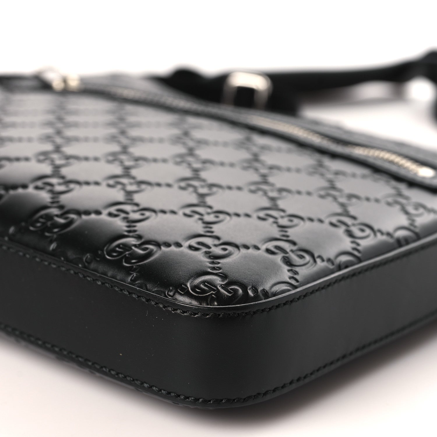 Gucci Guccissima Signature Small Messenger Bag Black 9 of 9