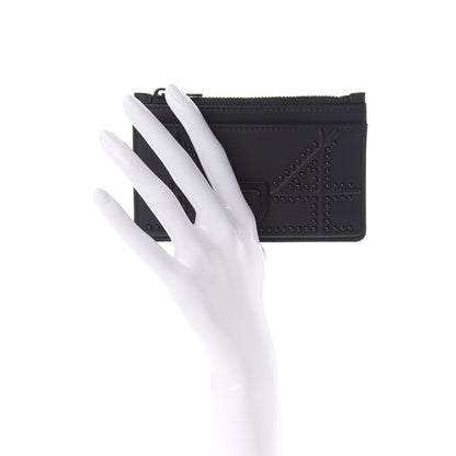 Christian Dior Ultra Matte Calfskin Studded Diorama Card Holder Black 2 of 6