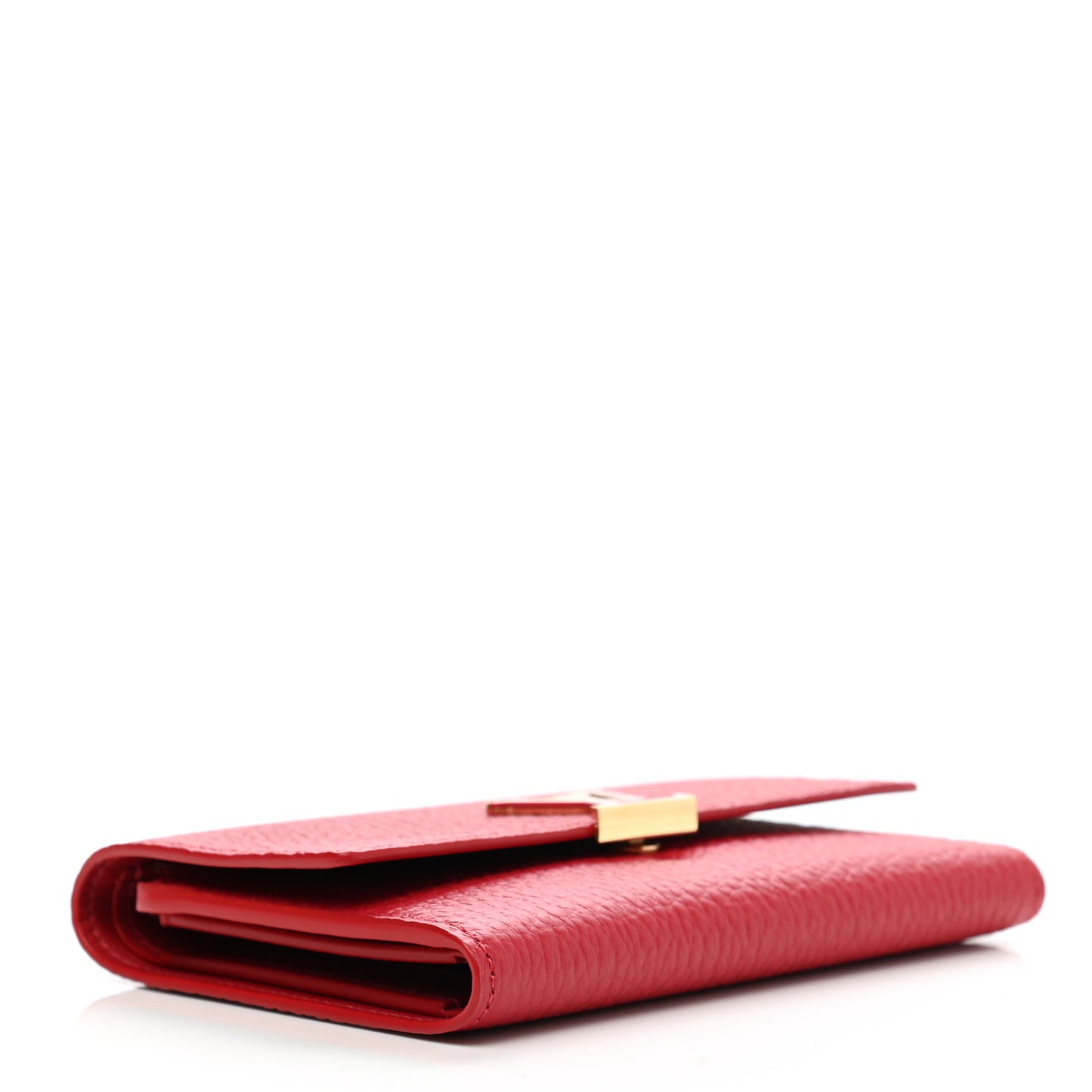 Taurillon Capucines Compact Wallet Scarlet