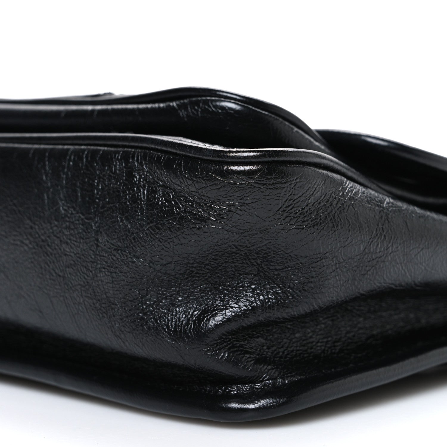 Saint Laurent Crinkled Calfskin Matelasse Monogram Baby Niki Chain Satchel Black 10 of 10