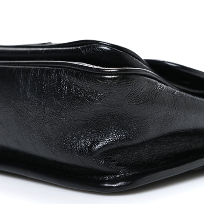 Saint Laurent Crinkled Calfskin Matelasse Monogram Baby Niki Chain Satchel Black 10 of 10