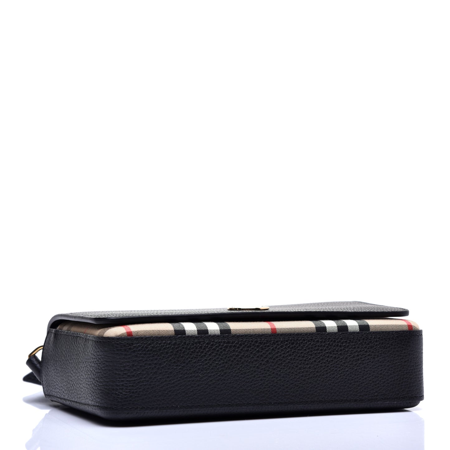 Grainy Calfskin Vintage Check Hampshire Crossbody Black