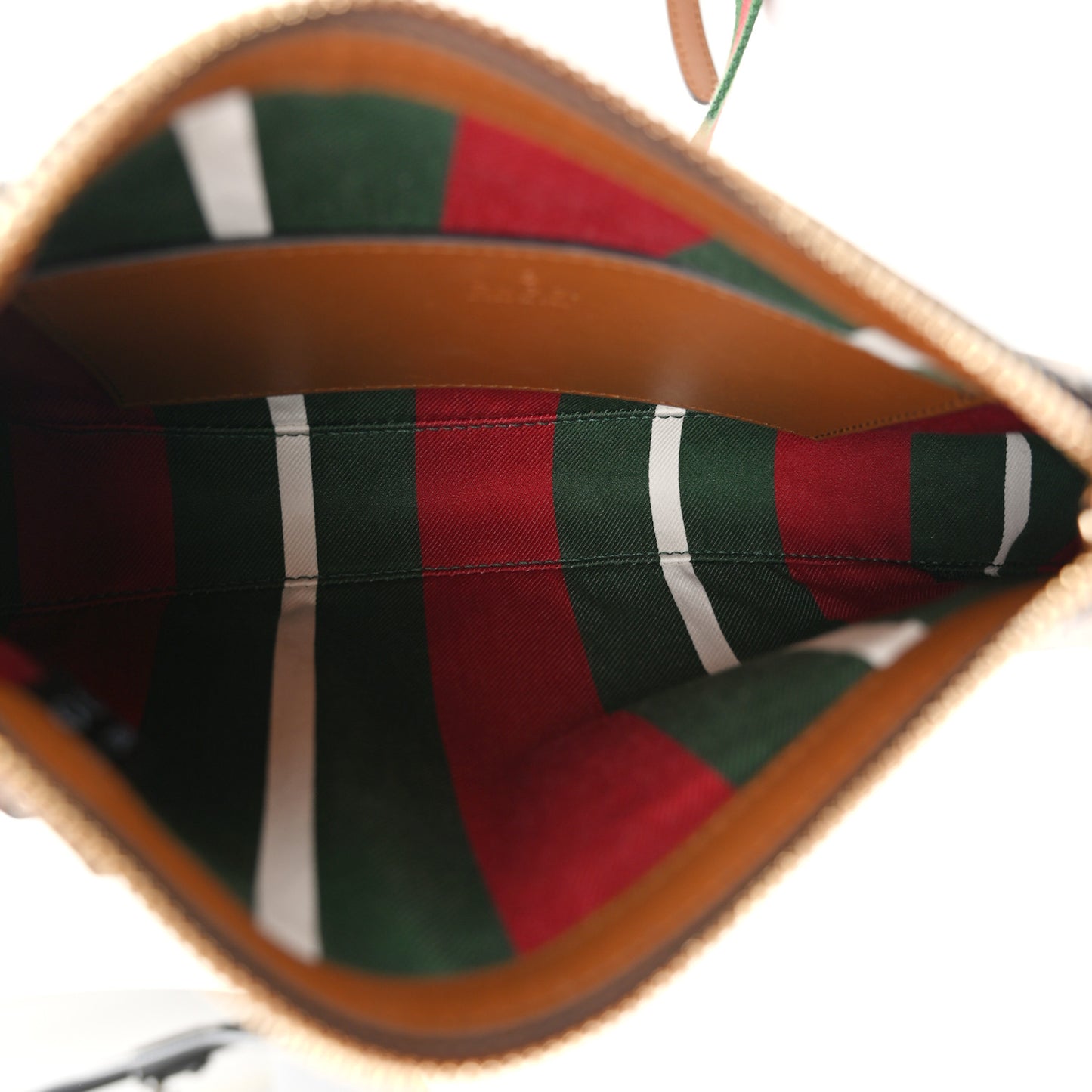 GG Supreme Monogram Textured Calfskin Small Emblem Shoulder Bag Beige Dark Brown