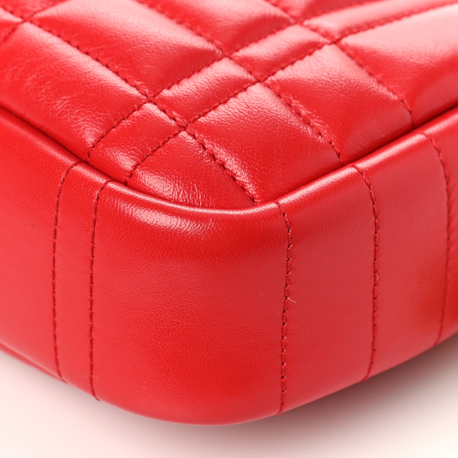Burberry Calfskin Quilted Small Lola Camera Bag Bright Red 9 of 9
