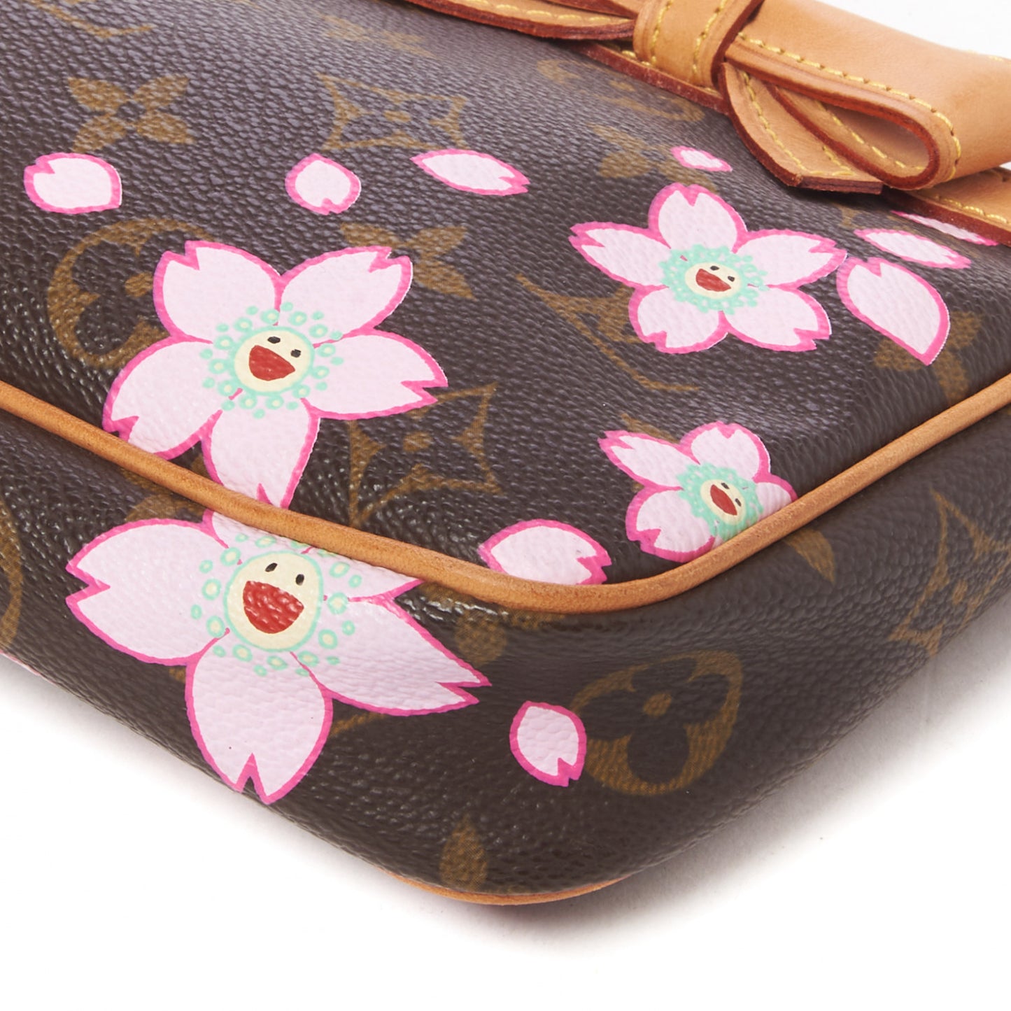 Monogram Cherry Blossom Pochette Accessories Brown
