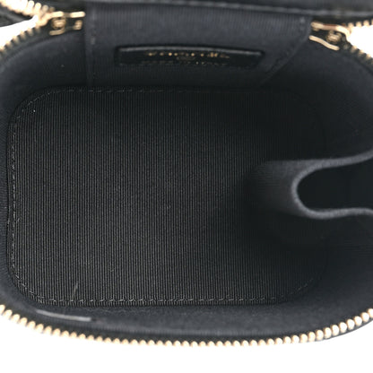 Chanel Lambskin Quilted Top Handle Mini Vanity Case With Chain Black 5 of 12