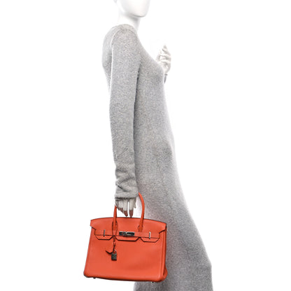 Hermes Togo BIRKIN 30 Orange 2 of 10
