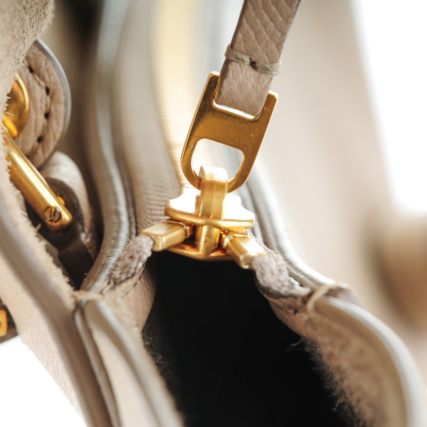 Baby Grained Calfskin Micro Belt Bag Dune