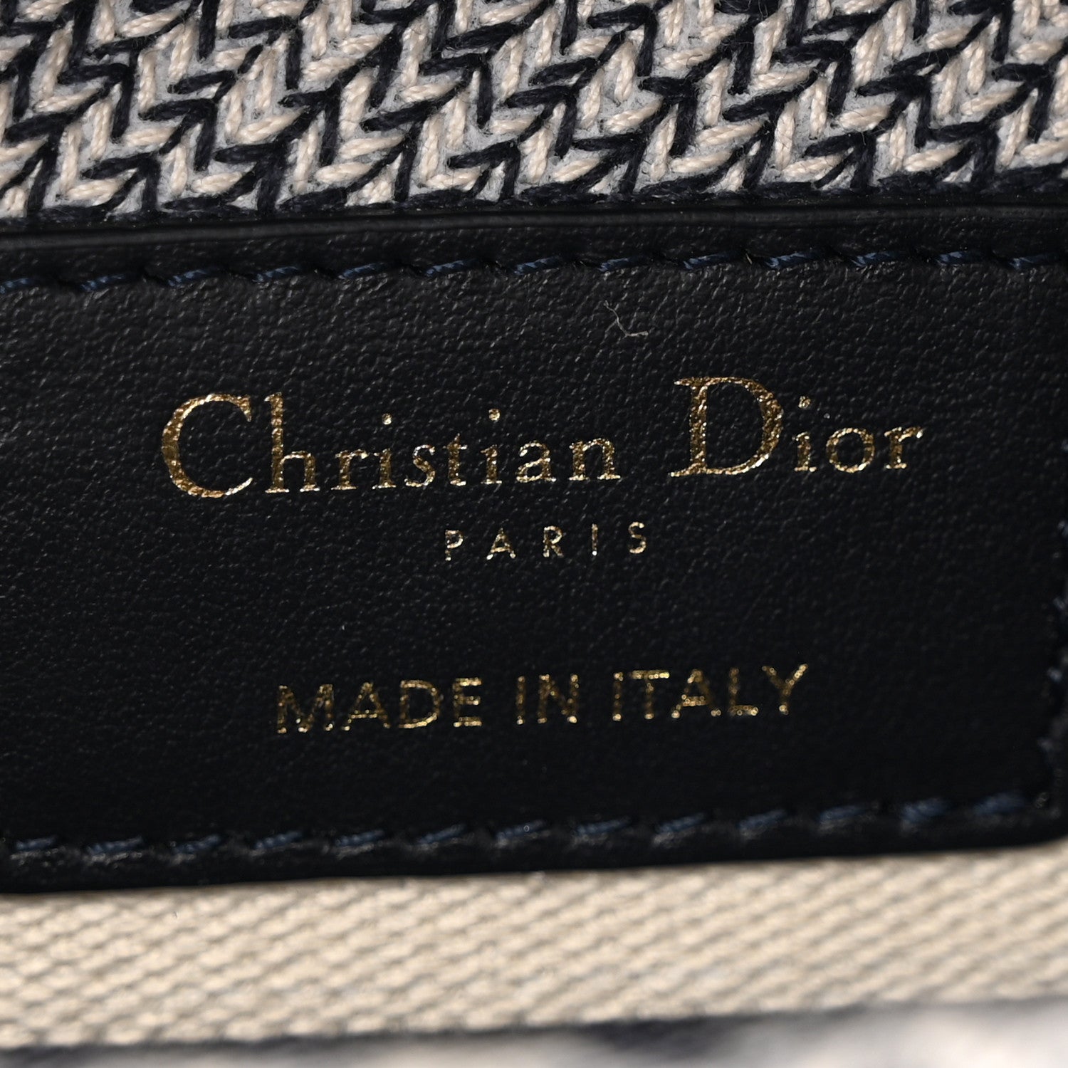 Christian Dior Canvas Toile De Jouy Reverse Embroidered Medium Lady D-Lite Navy 6 of 9