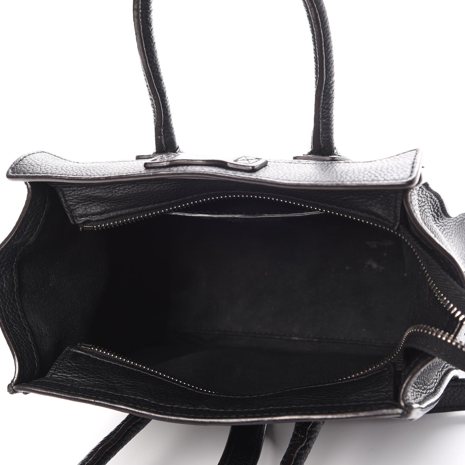 Celine Drummed Calfskin Nano Luggage Black 7 of 15