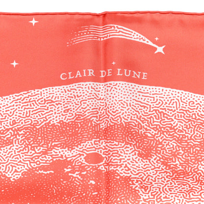 Hermes Silk Double Face Clair De Lune Scarf 90 Orange Gris White 3 of 6