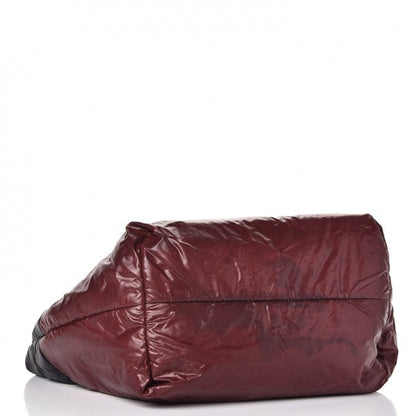 Chanel Nylon Quilted Coco Cocoon Medium Reversible Tote Black Red 8 of 20
