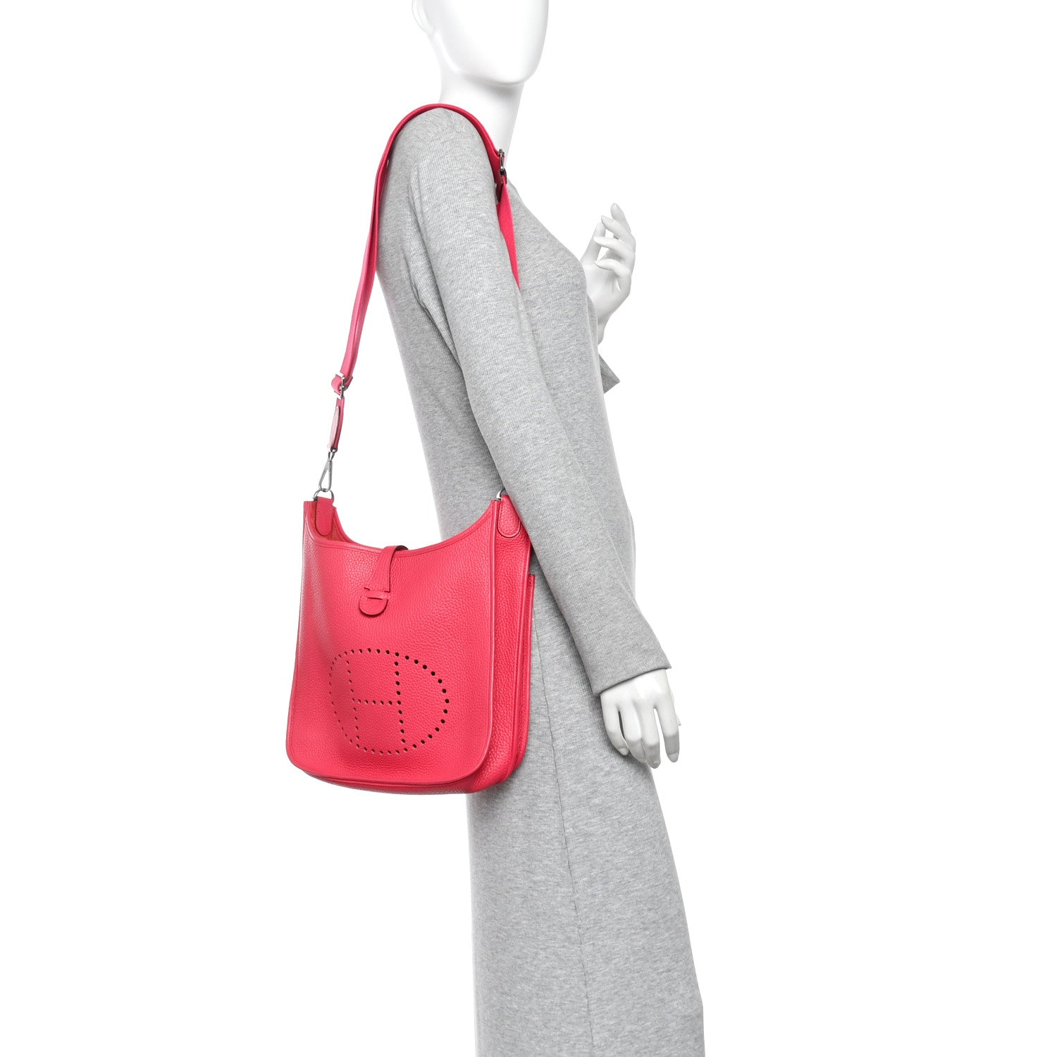 Hermes Taurillon Clemence Evelyne III PM Rose Extreme 2 of 10