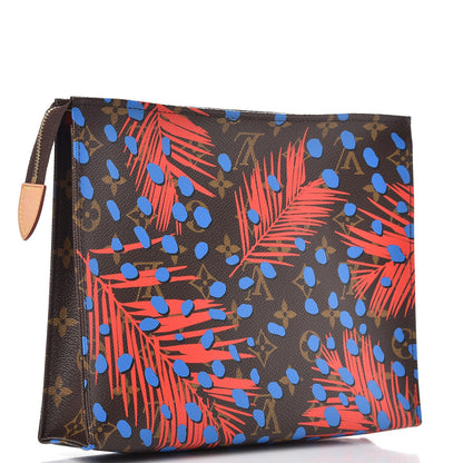 Louis Vuitton Monogram Jungle Dots Toiletry Pouch 26 Coquelicot Denim 3 of 7