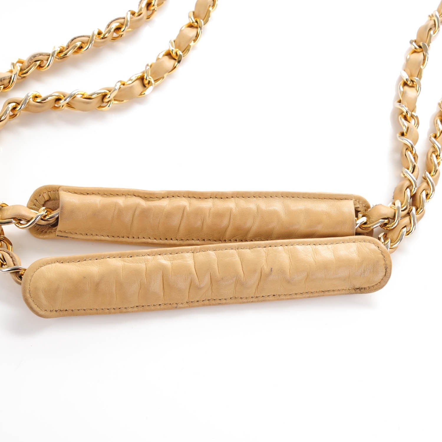 Chanel Lambskin Quilted Shoulder Bag Beige 8 of 12