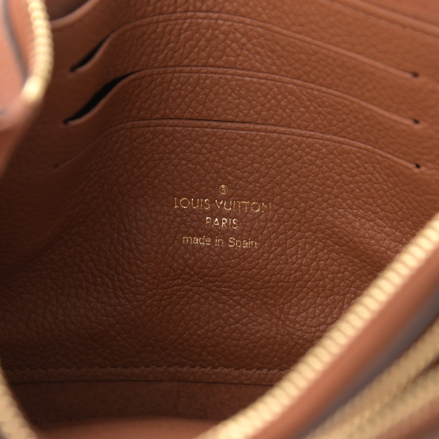 Louis Vuitton Empreinte Monogram Giant Double Zip Pochette Caramel 6 of 11