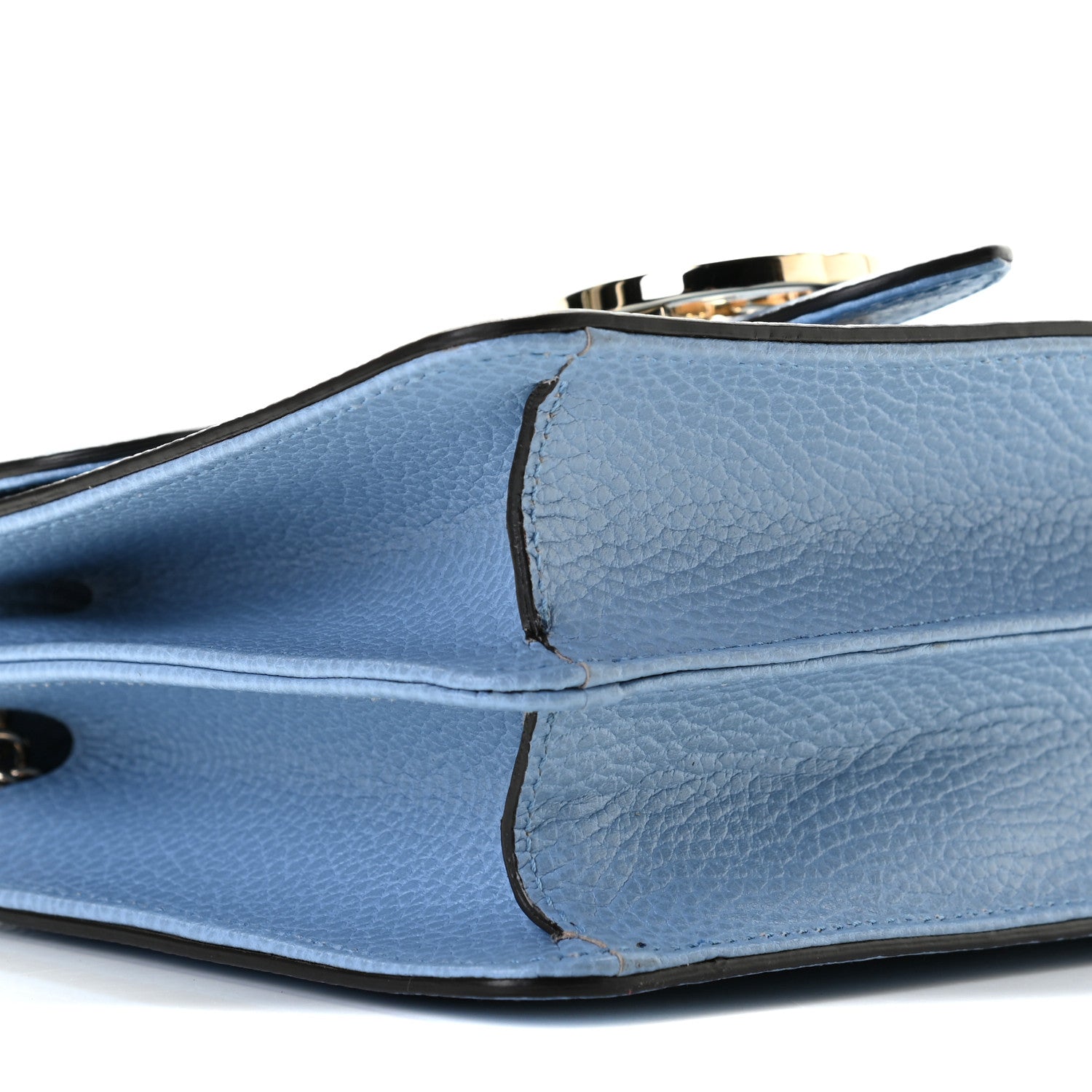 Gucci Dollar Calfskin Small Interlocking G Shoulder Bag Mineral Blue 5 of 9