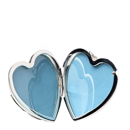 Tiffany Sterling Silver Large Ziegfeld Daisy Heart Locket Pendant 3 of 5