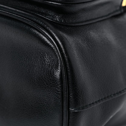 Prada Glace Calfskin Embossed Secchiello Bucket Bag Black 8 of 14