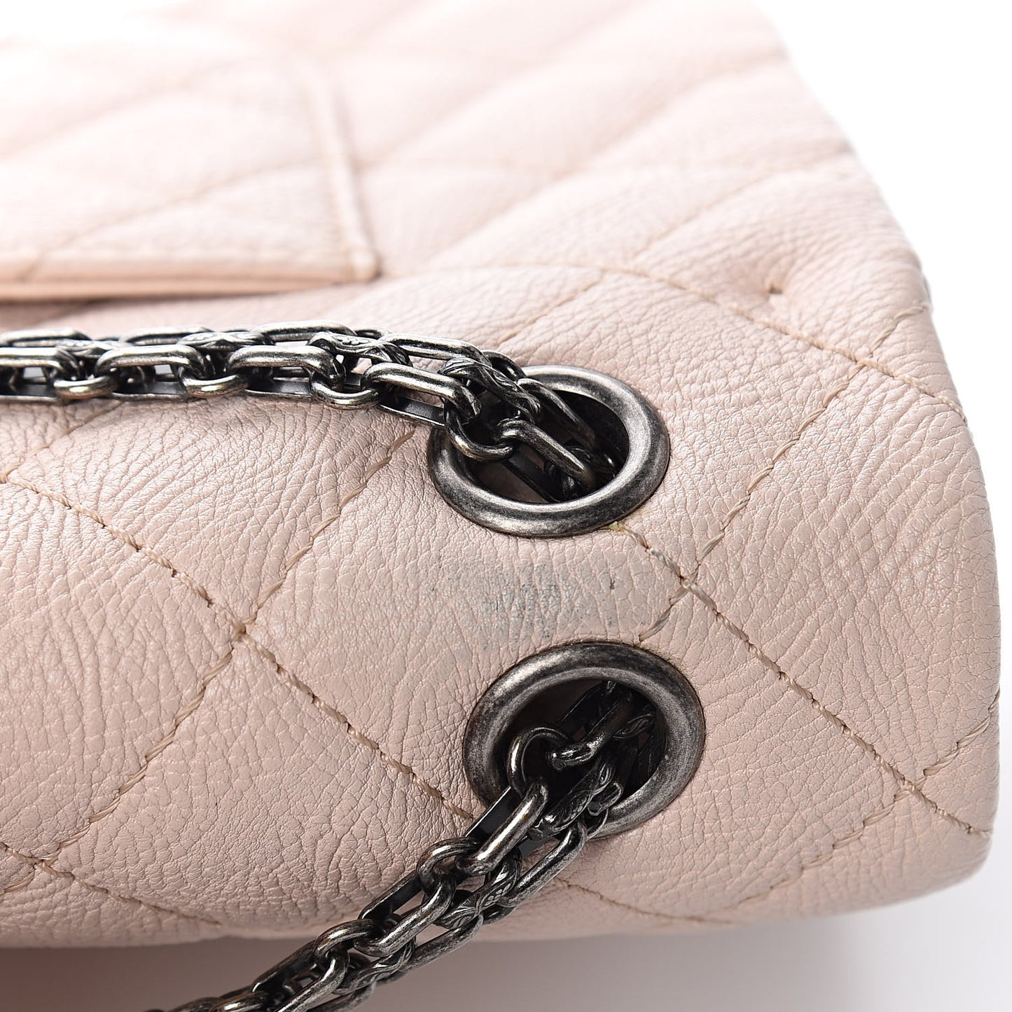 Crumpled Calfskin Quilted 2.55 Reissue 226 Flap Light Pink