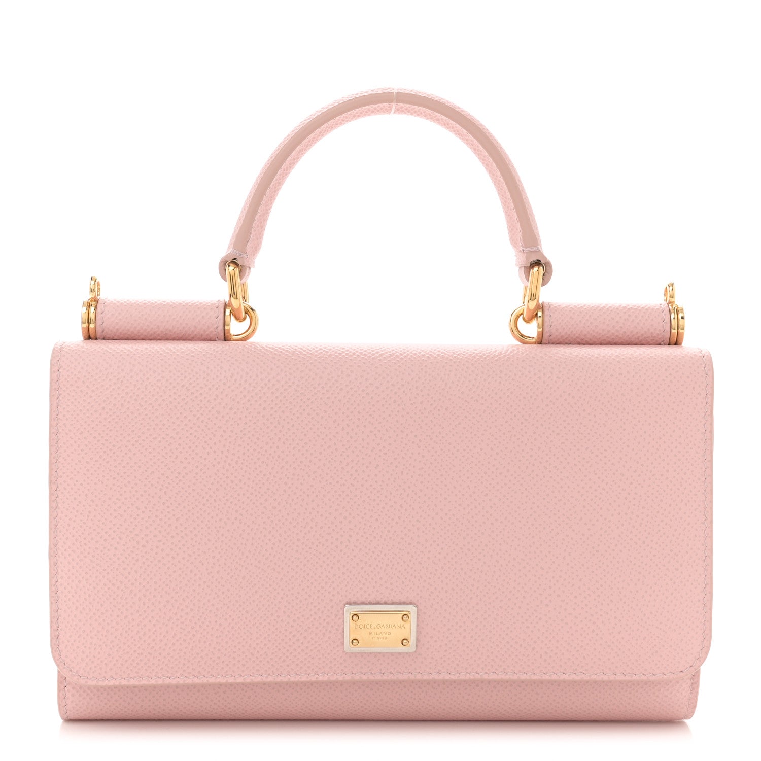 Dolce & Gabbana Dauphine Gloss Chain Strap Phone Bag Cipria 1 of 13