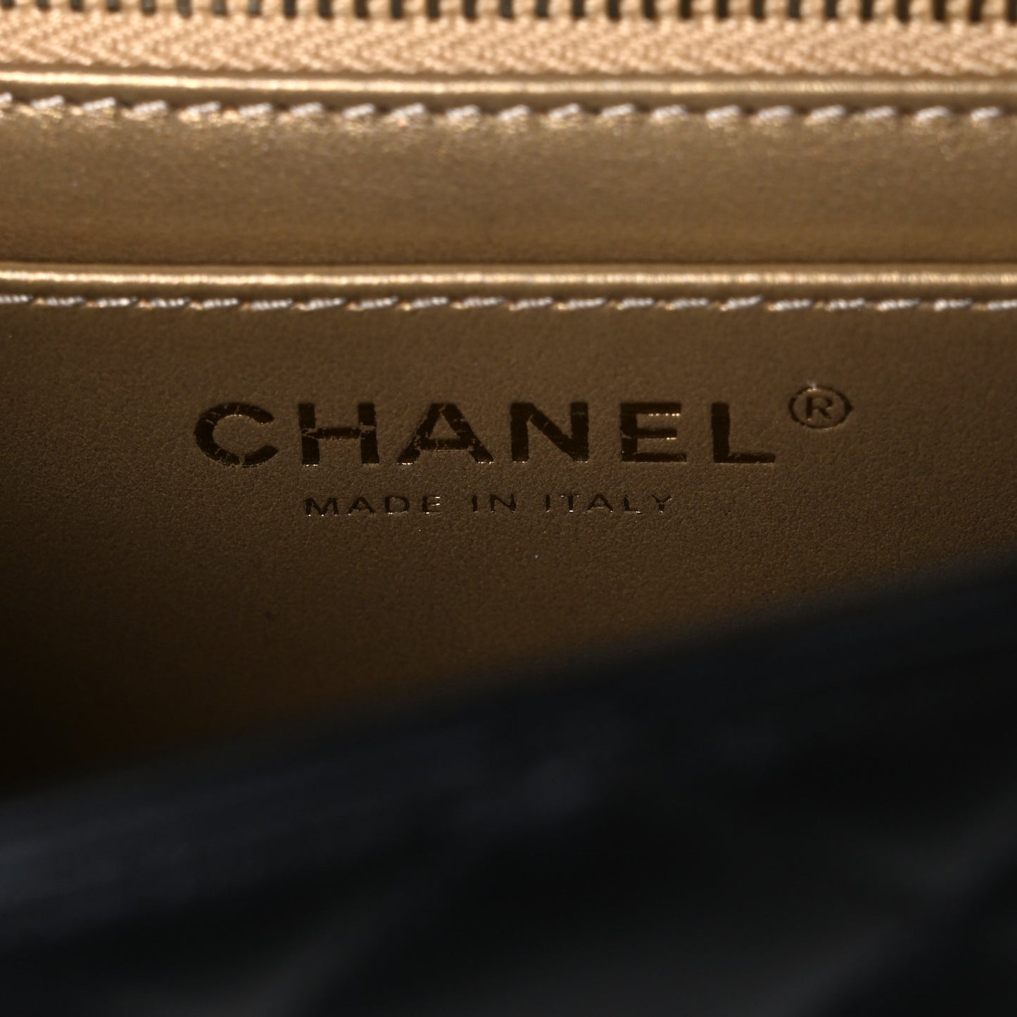 Lambskin Quilted Enamel Mini Rectangular Pearl Crush Flap Black