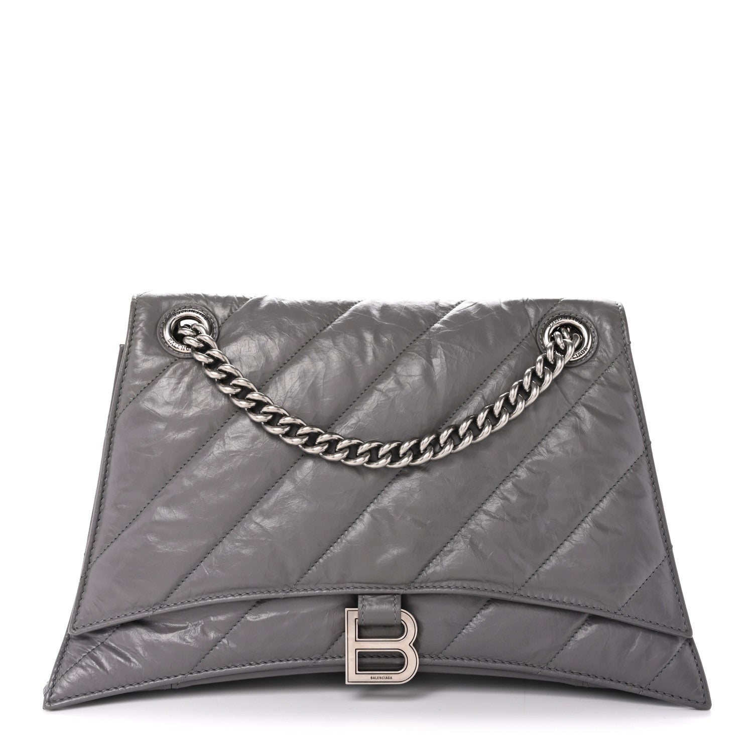 Balenciaga Crushed Calfskin Quilted Medium Crush Chain Bag Dark Grey 1 of 13