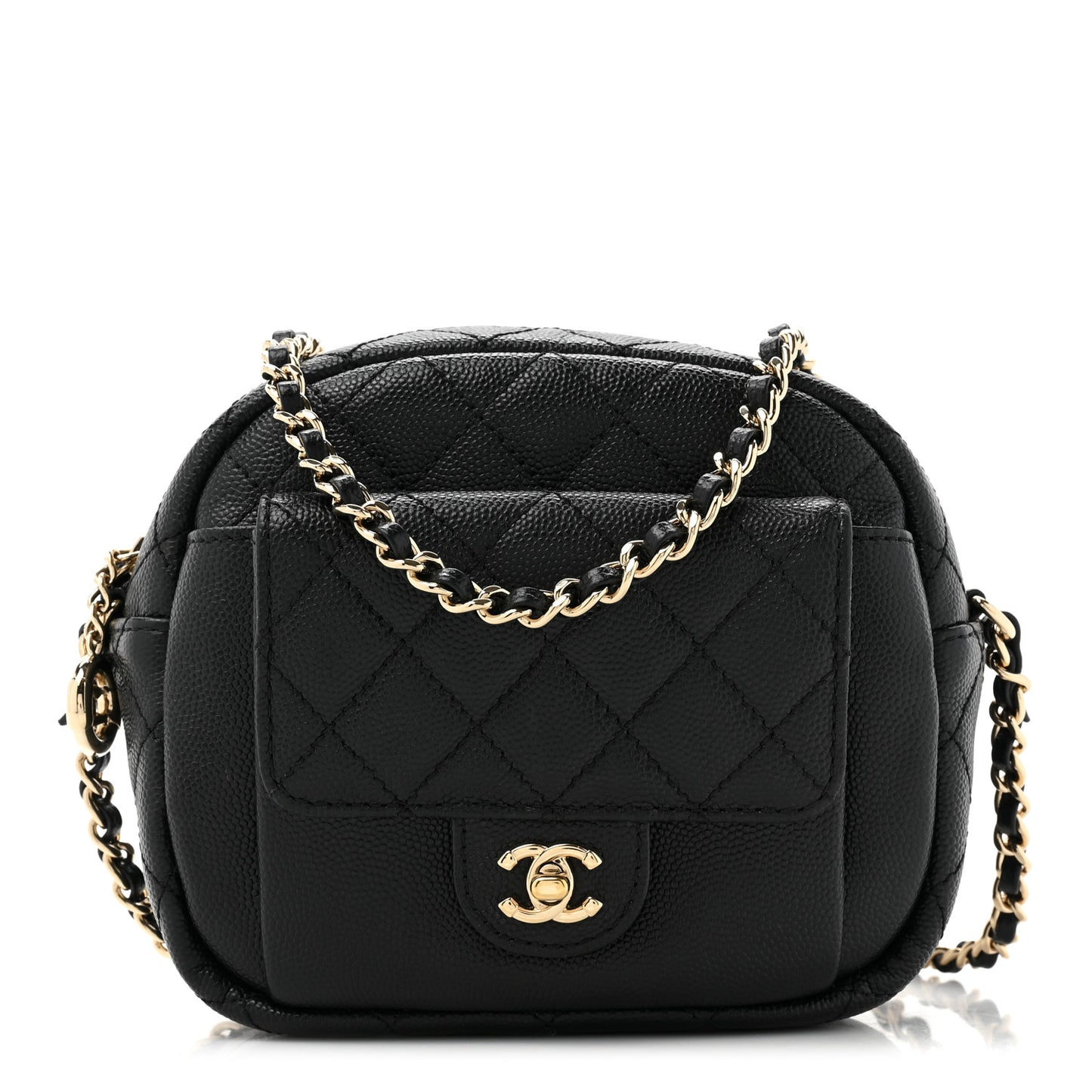 Caviar Quilted CC Day Camera Case Black