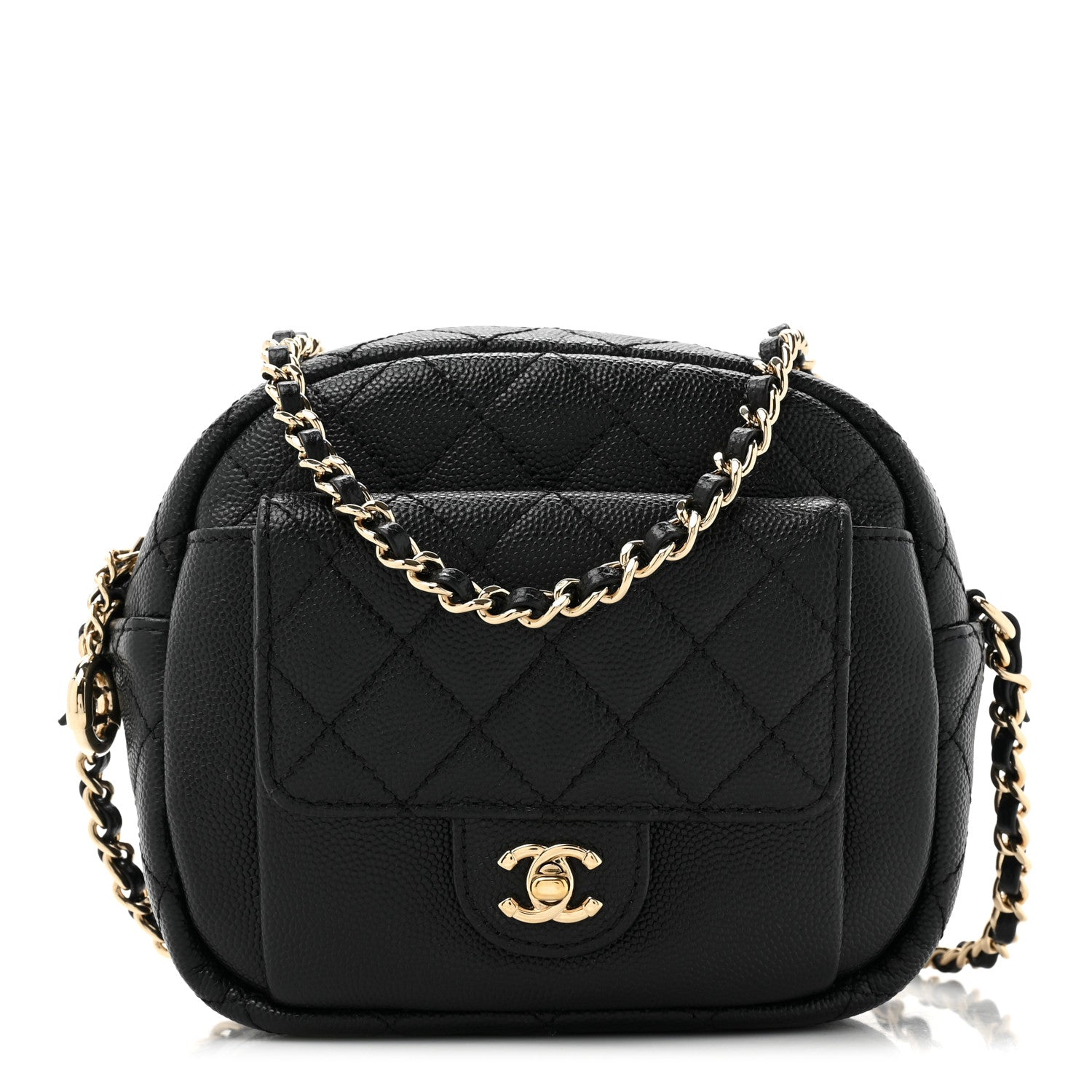 Chanel Caviar Quilted CC Day Camera Case Black 1 of 11