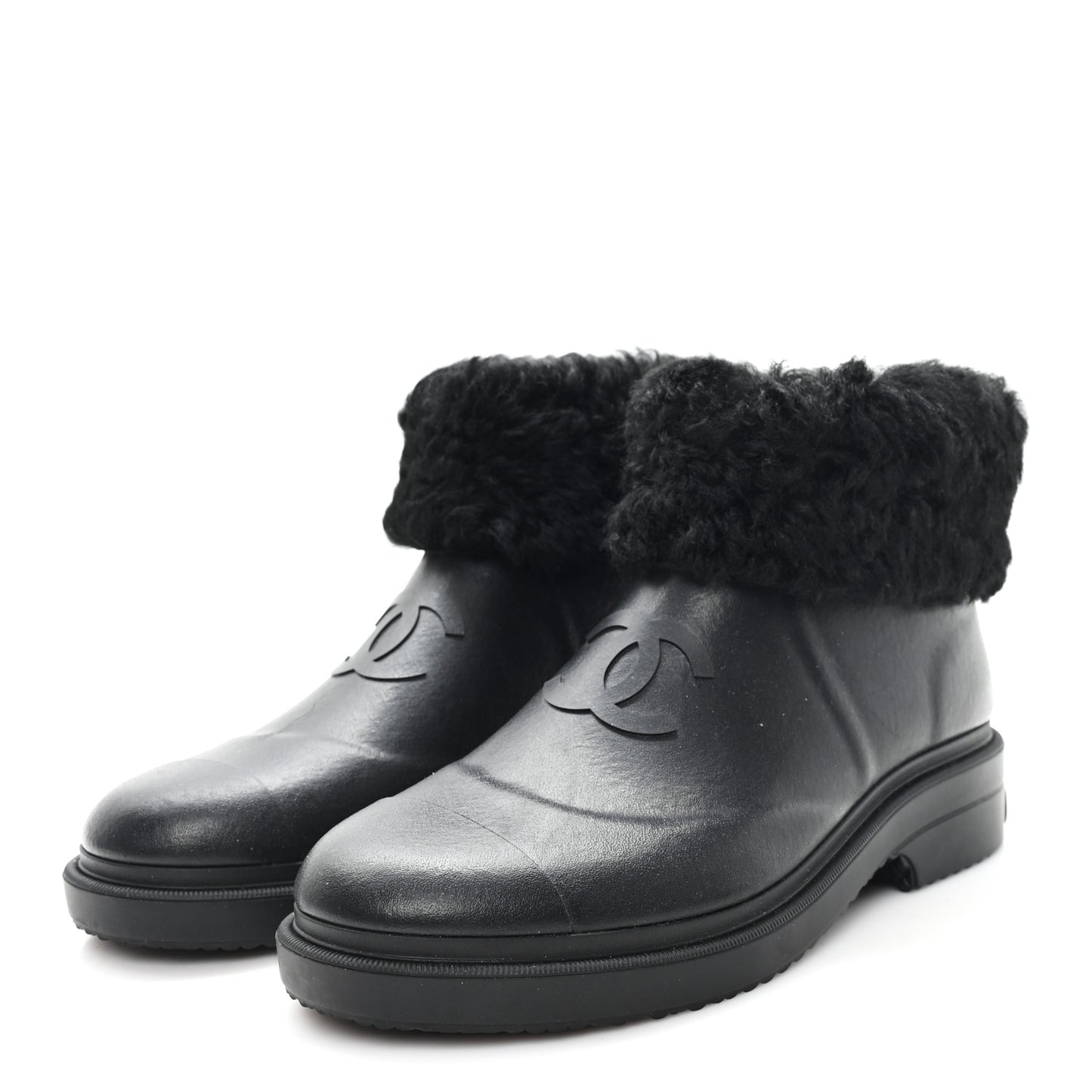 Caoutchouk Shearling CC Short Boots