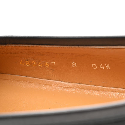 Gucci Calfskin Horsebit Mens Jordaan Loafers 8 Black 8 of 9