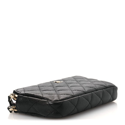 Chanel Caviar Quilted Small Clutch With Chain Black 4 of 14